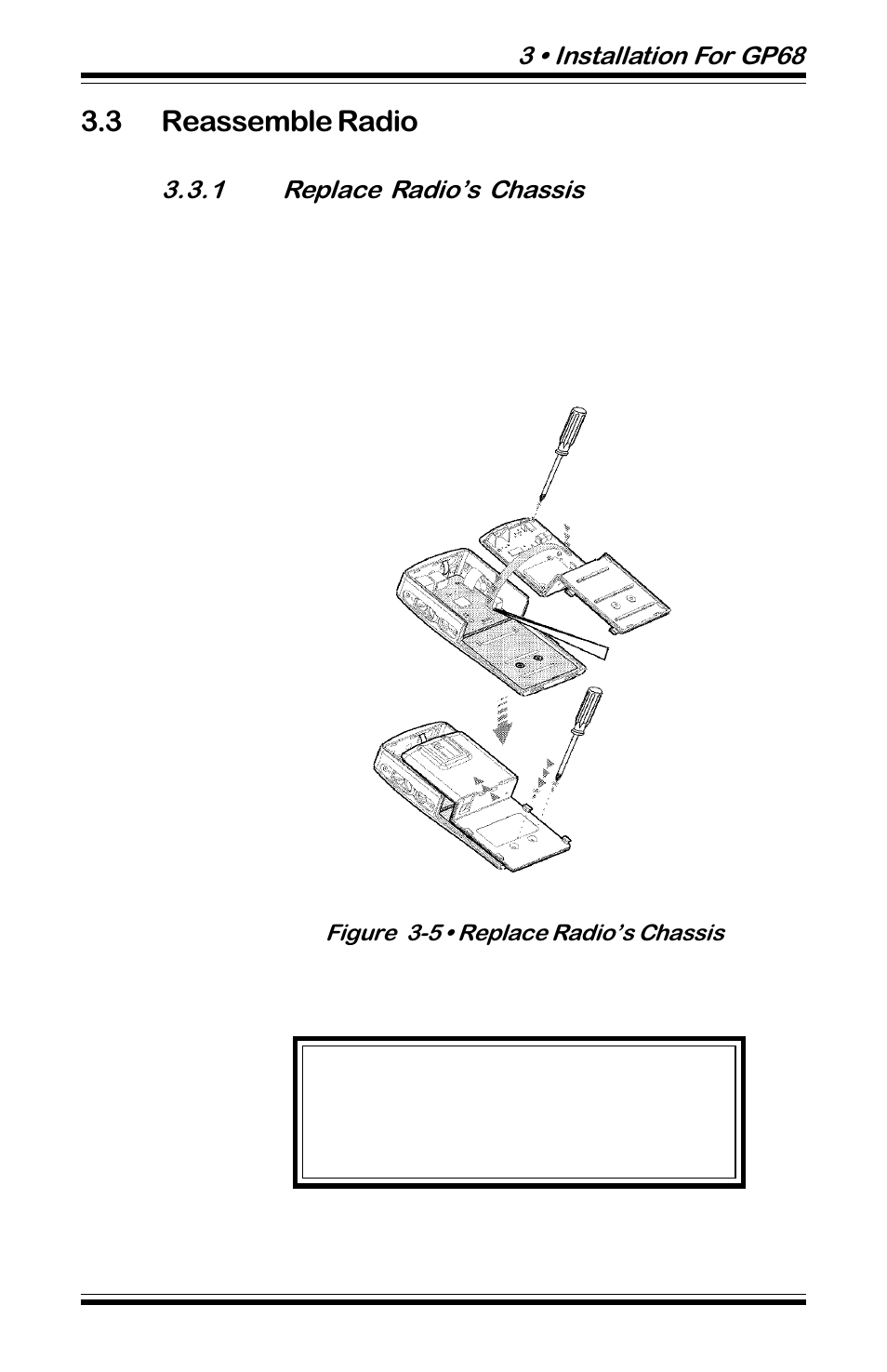 3 reassemble radio | Motorola GP68 User Manual | Page 27 / 44