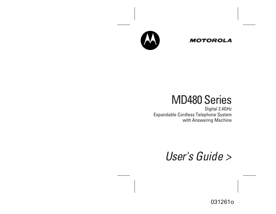 Motorola MD480 User Manual | 64 pages