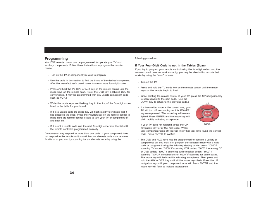 Programming | Motorola DVR530 User Manual | Page 34 / 44