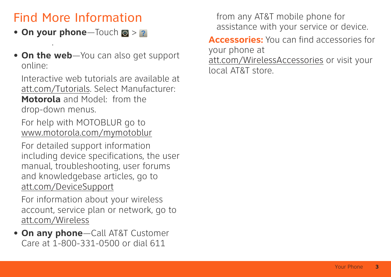 Find more information, More | Motorola ATRIX 4G User Manual | Page 5 / 88