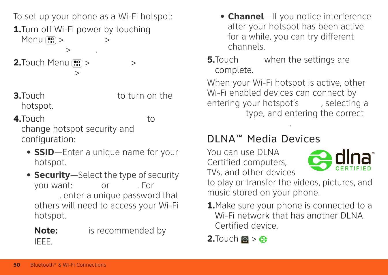 Dlna™ media devices | Motorola ATRIX 4G User Manual | Page 52 / 88