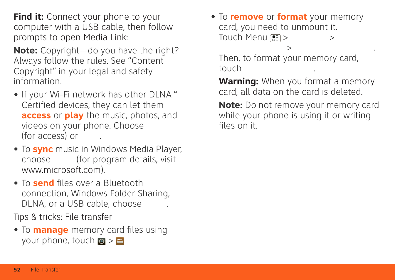 Motorola ATRIX 4G User Manual | Page 54 / 88