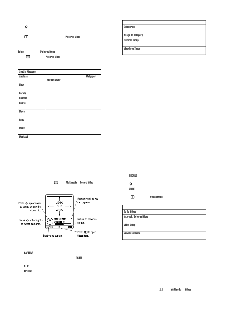 Recording video clips, Using video clips | Motorola E1000 User Manual | Page 9 / 32