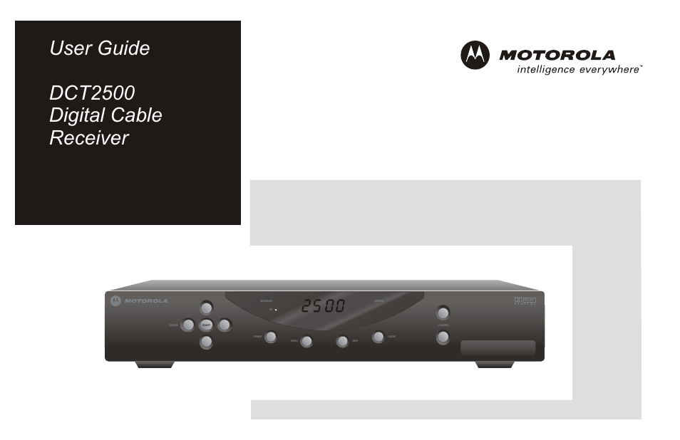 Motorola DIGITAL CABLE RECEIVER DCT2500 User Manual | 37 pages