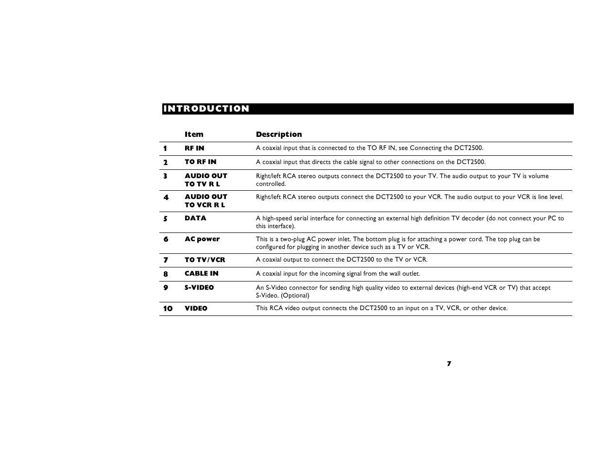 Motorola DIGITAL CABLE RECEIVER DCT2500 User Manual | Page 13 / 37