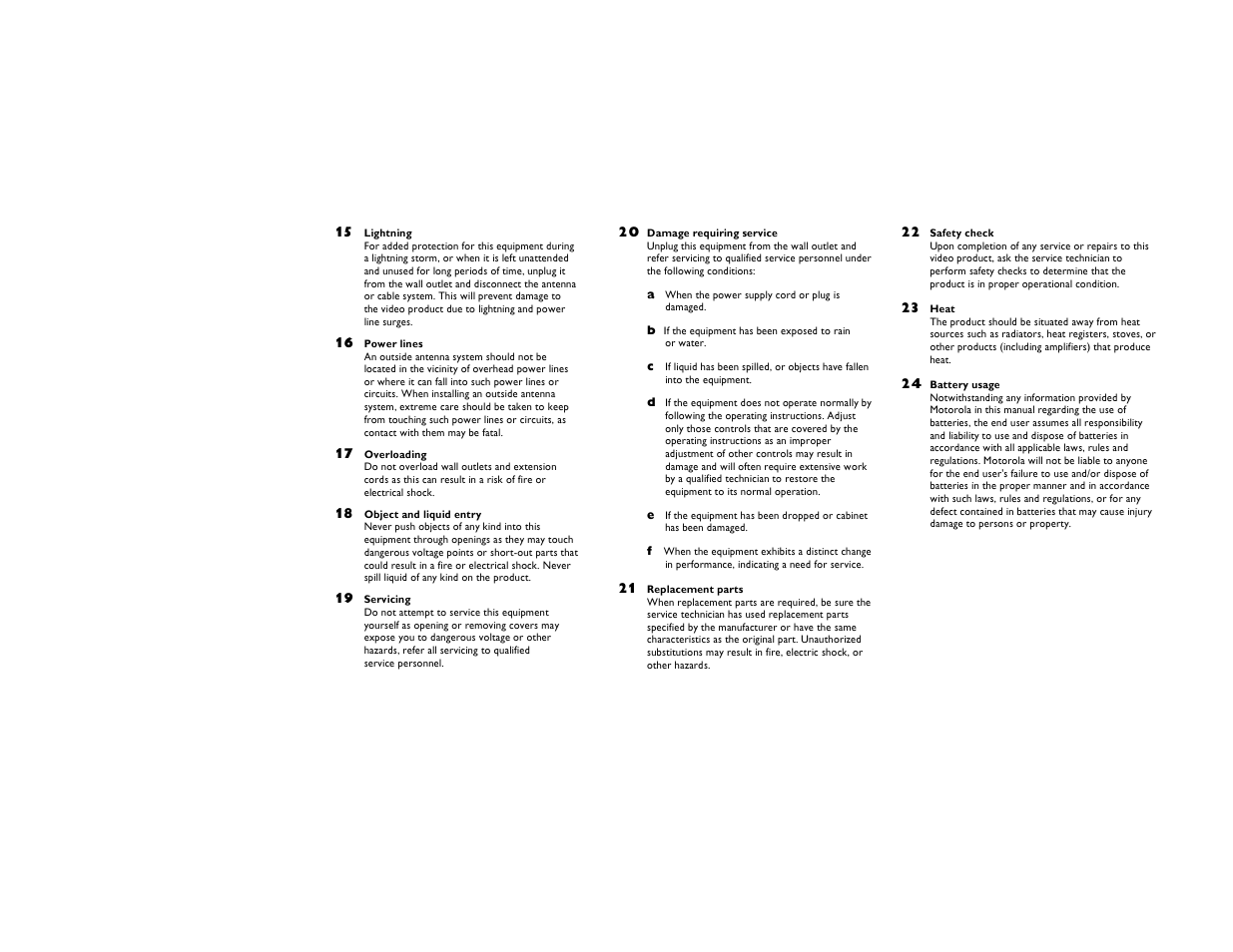 Motorola DIGITAL CABLE RECEIVER DCT2500 User Manual | Page 4 / 37