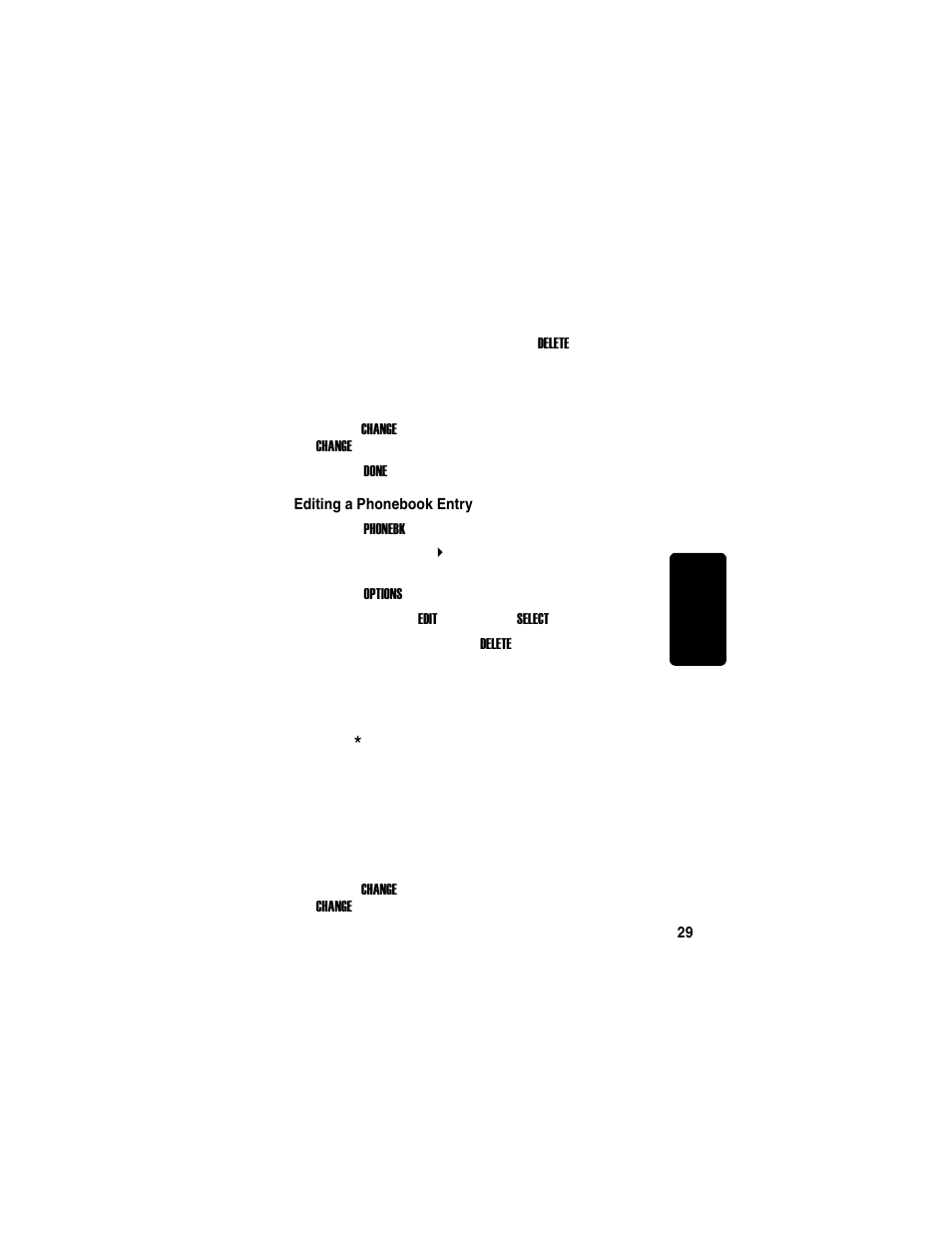 Editing a phonebook entry, Re l im in ar y | Motorola MD760 User Manual | Page 49 / 73