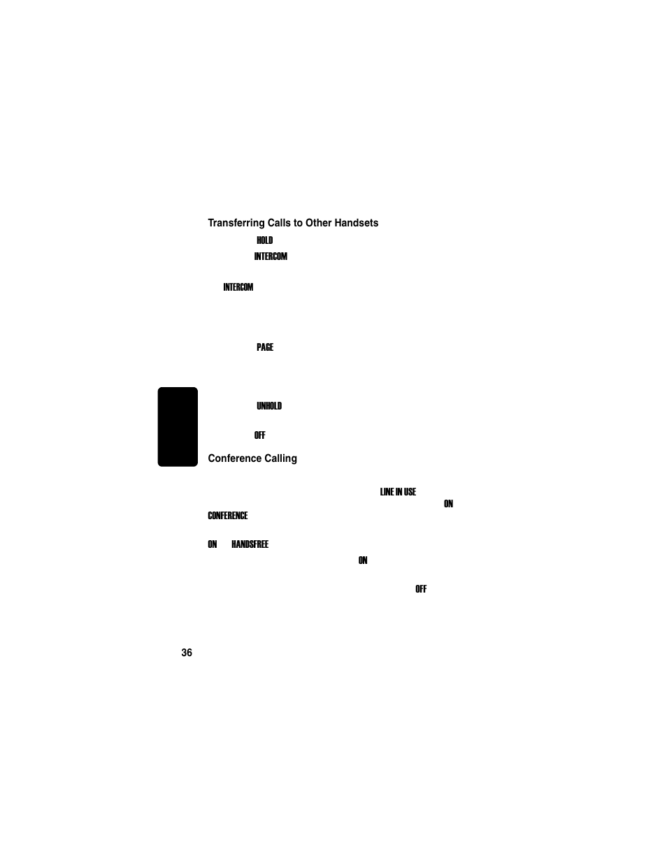 Transferring calls to other handsets, Conference calling, Re l im in a r y | Motorola MD760 User Manual | Page 56 / 73