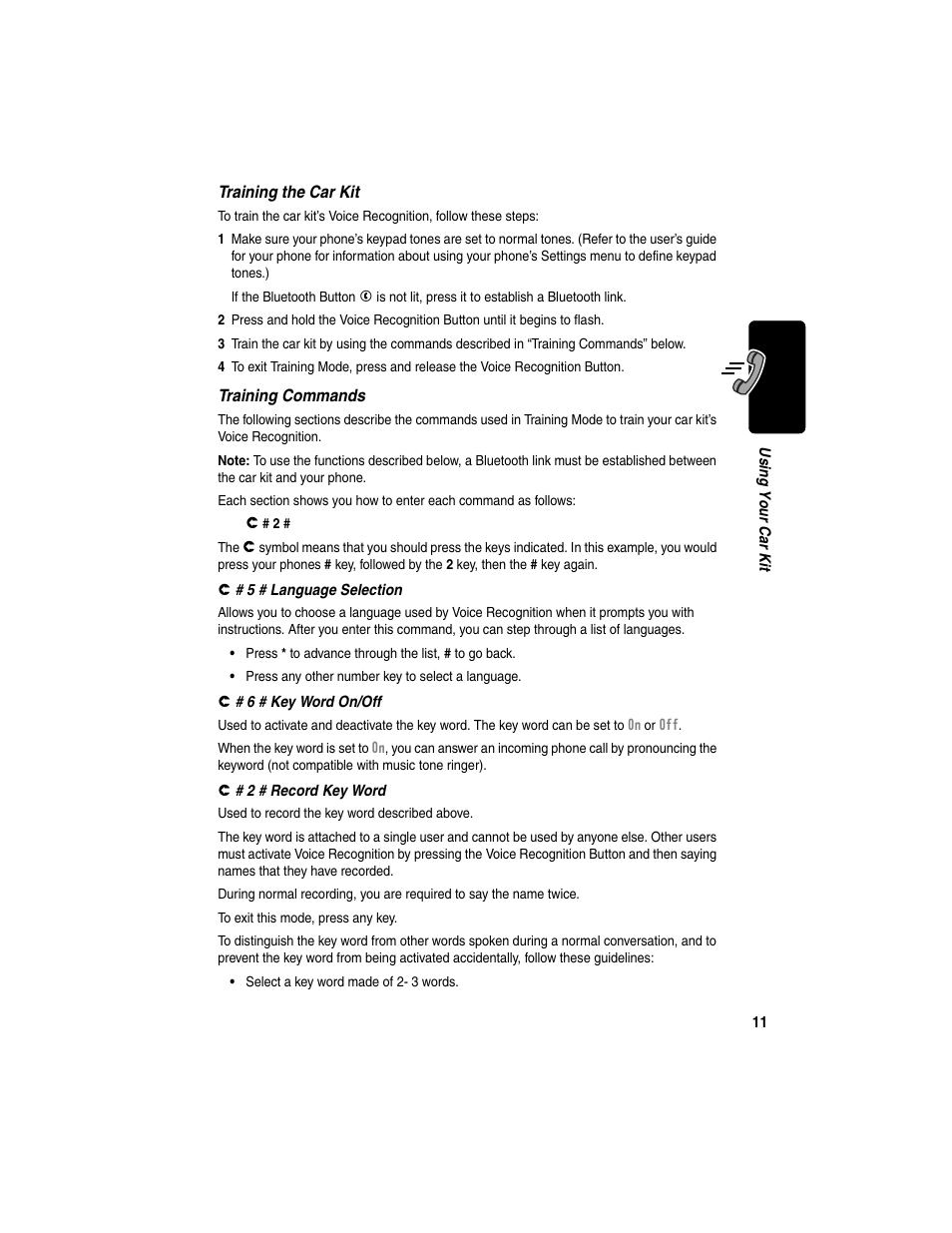Motorola Bluetooth Wireless Hands Free User Manual | Page 13 / 25