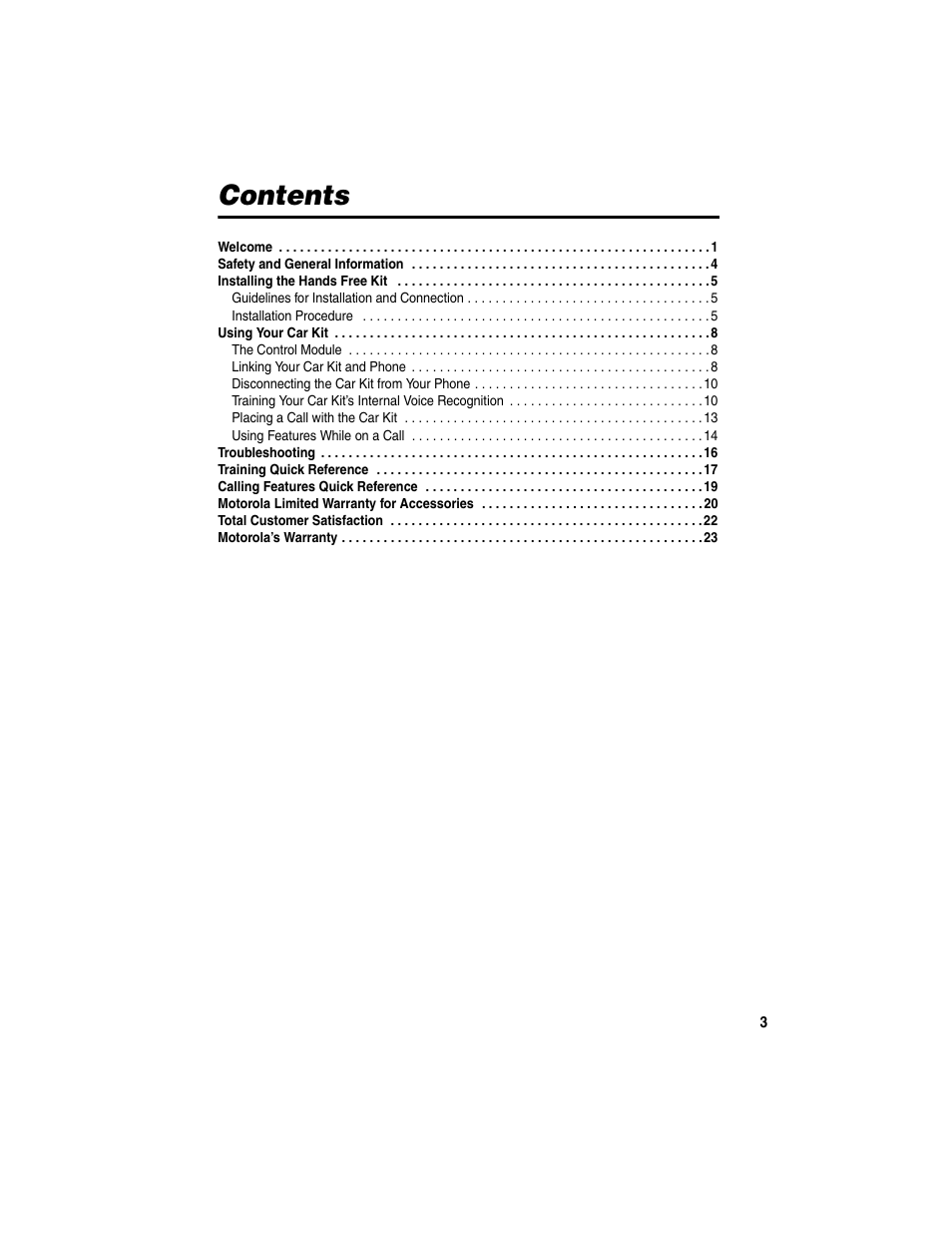 Motorola Bluetooth Wireless Hands Free User Manual | Page 5 / 25