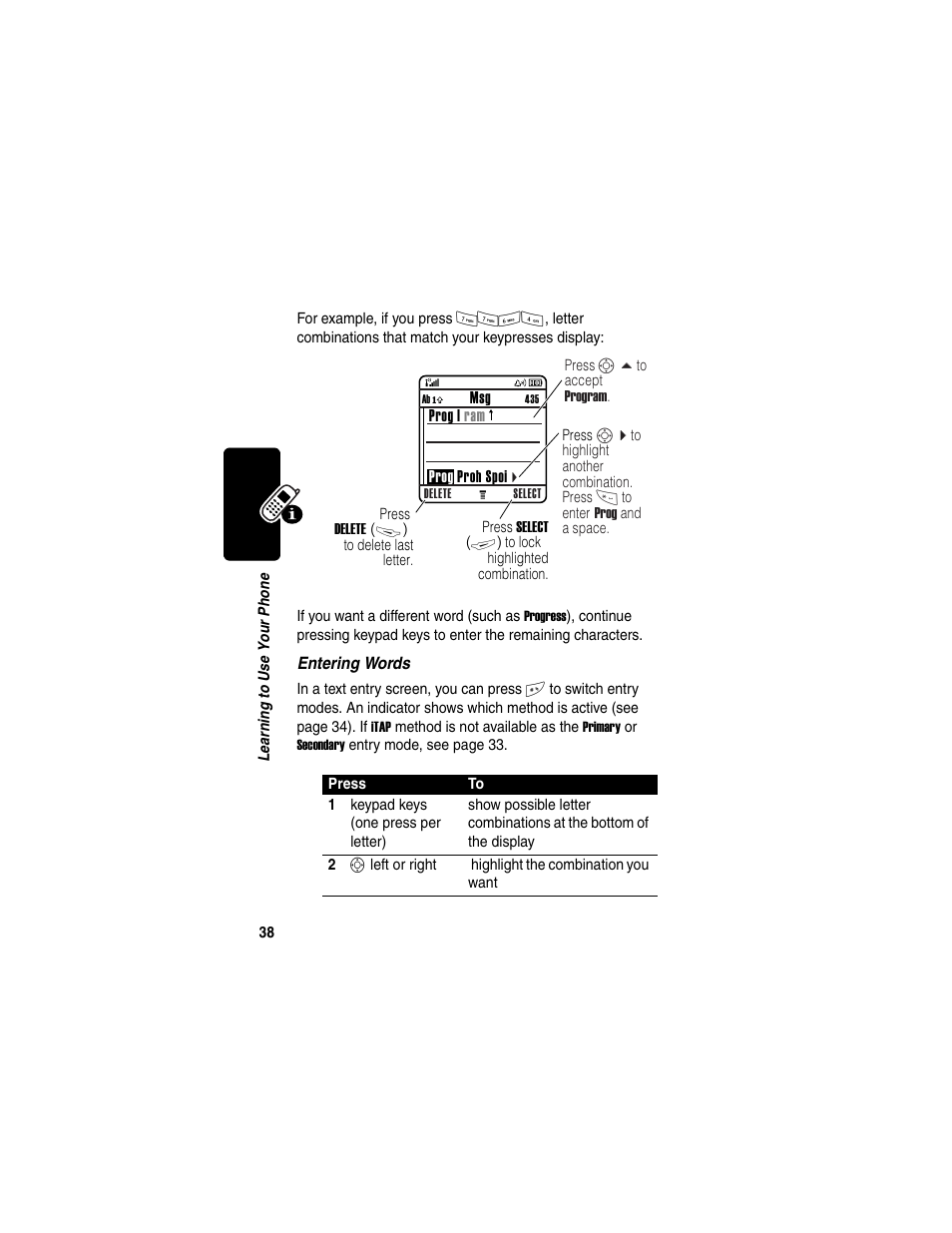 Motorola C380 User Manual | Page 38 / 97