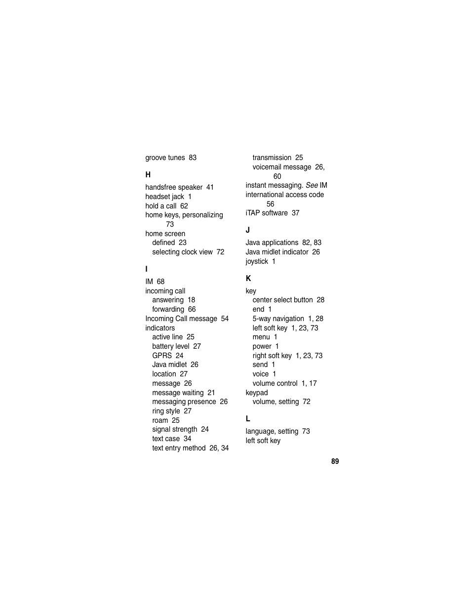 Motorola C380 User Manual | Page 89 / 97