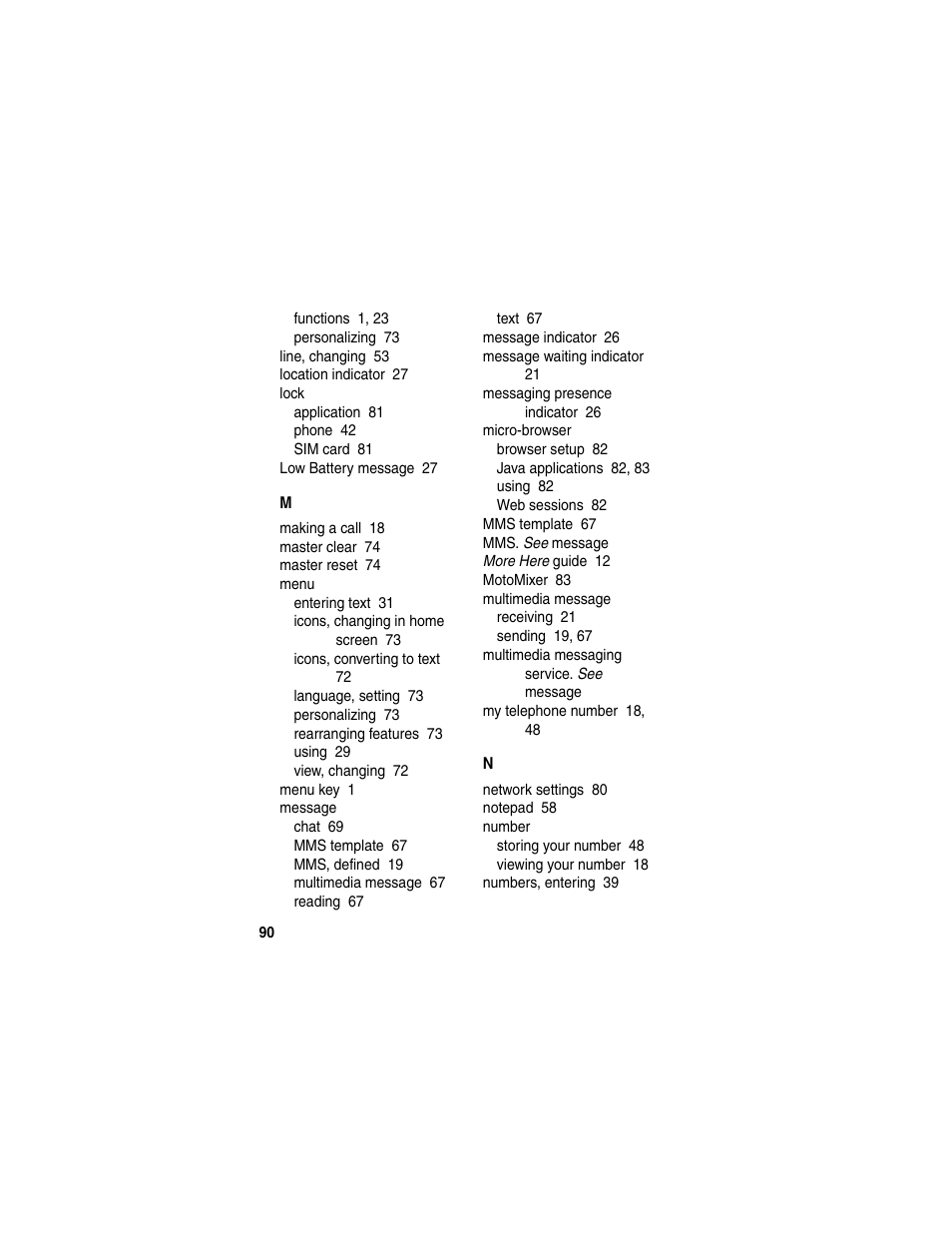 Motorola C380 User Manual | Page 90 / 97