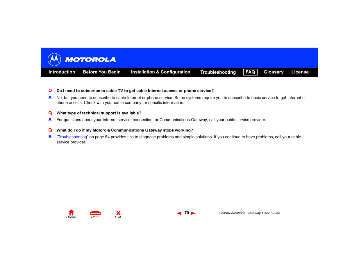 Motorola Communications Gateway User Manual | Page 75 / 82