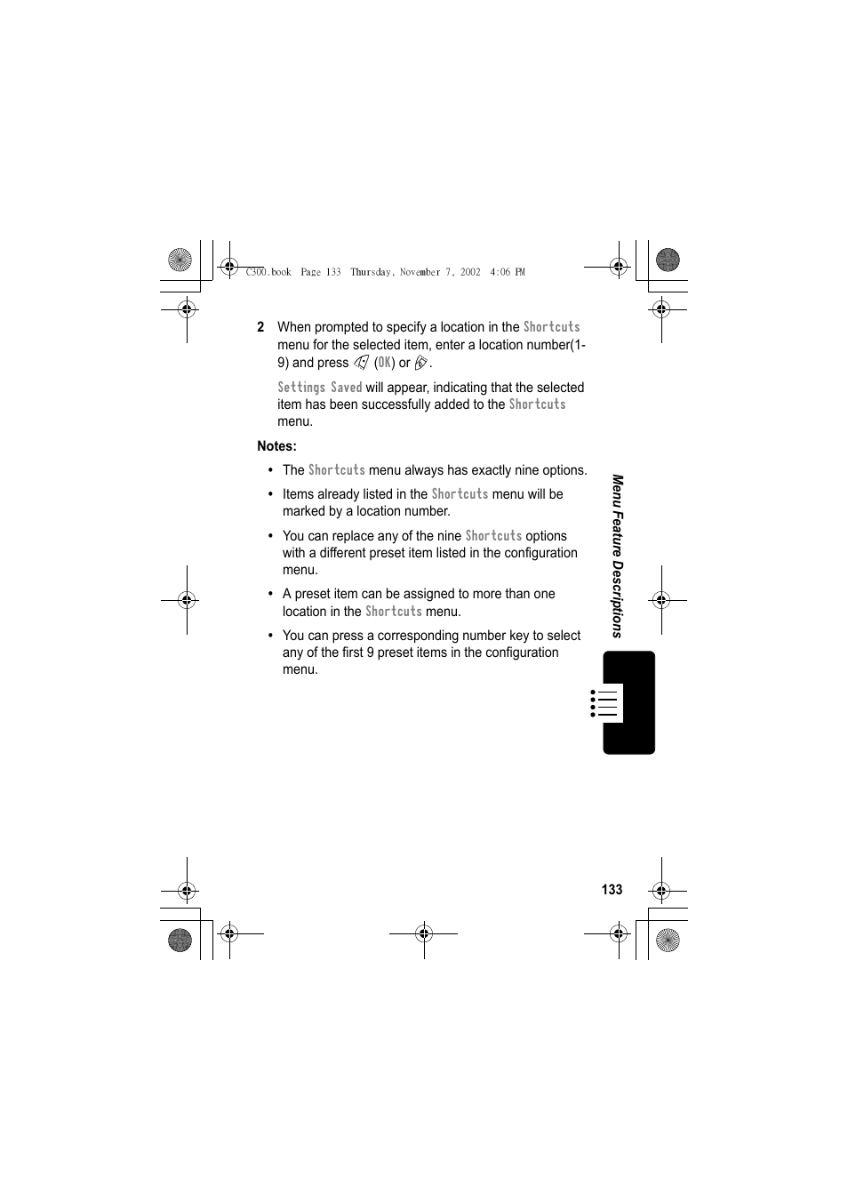 Motorola C300 User Manual | Page 133 / 140