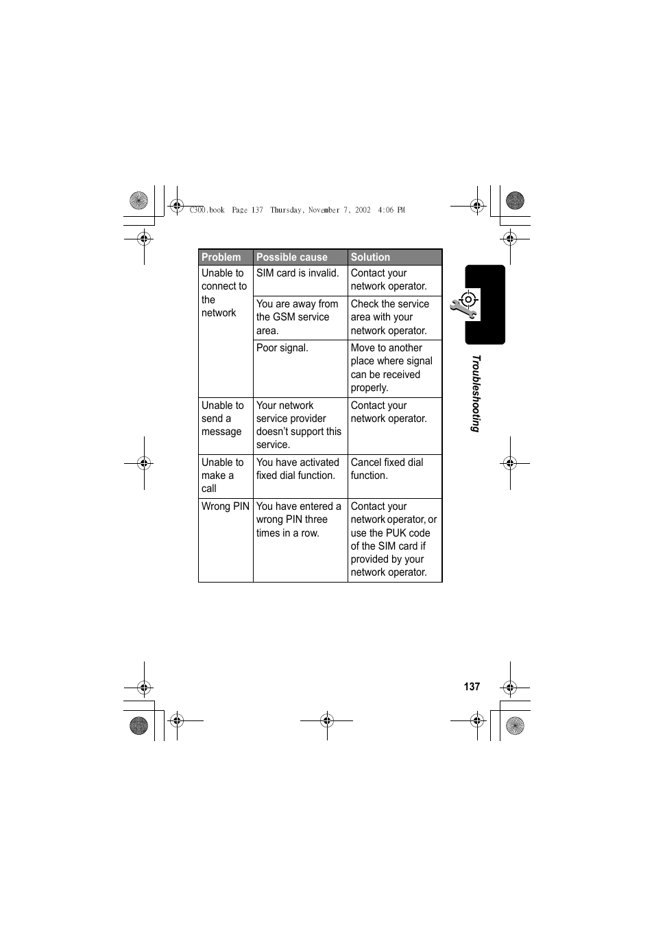 Motorola C300 User Manual | Page 137 / 140