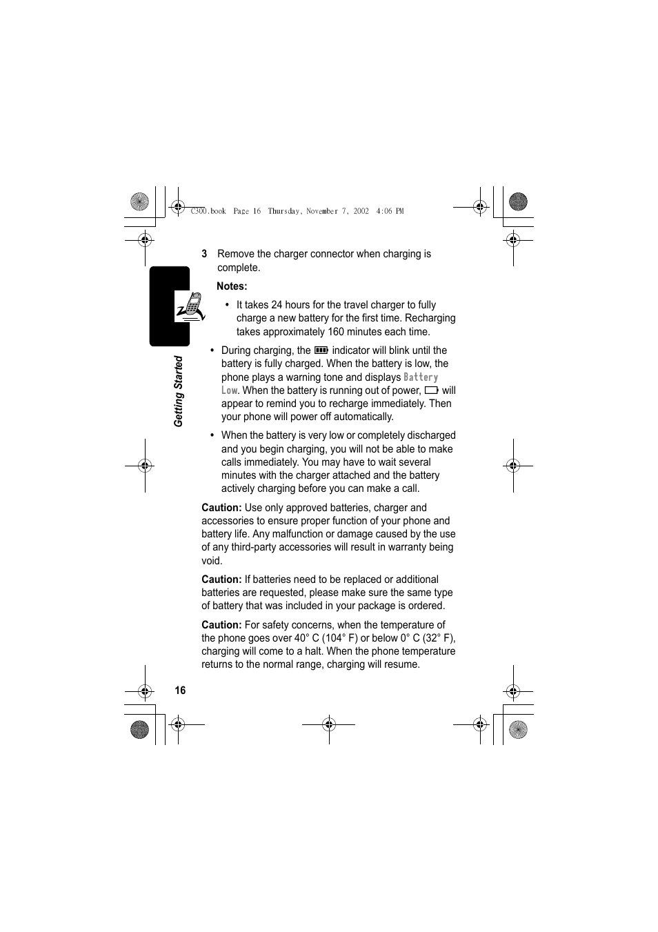 Motorola C300 User Manual | Page 16 / 140