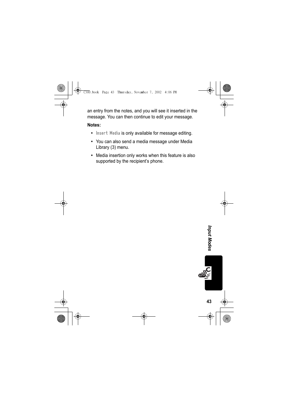 Motorola C300 User Manual | Page 43 / 140