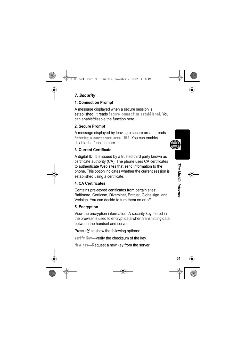 Motorola C300 User Manual | Page 51 / 140