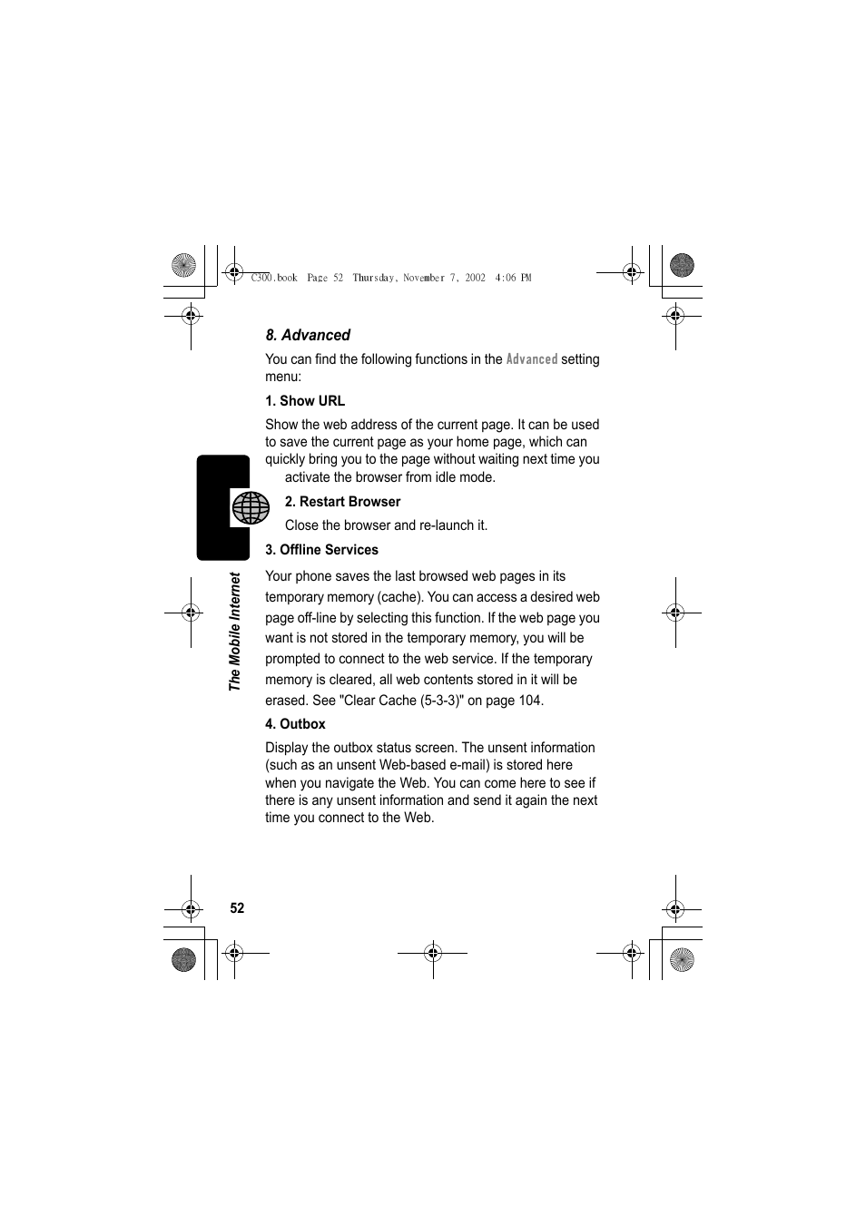 Motorola C300 User Manual | Page 52 / 140