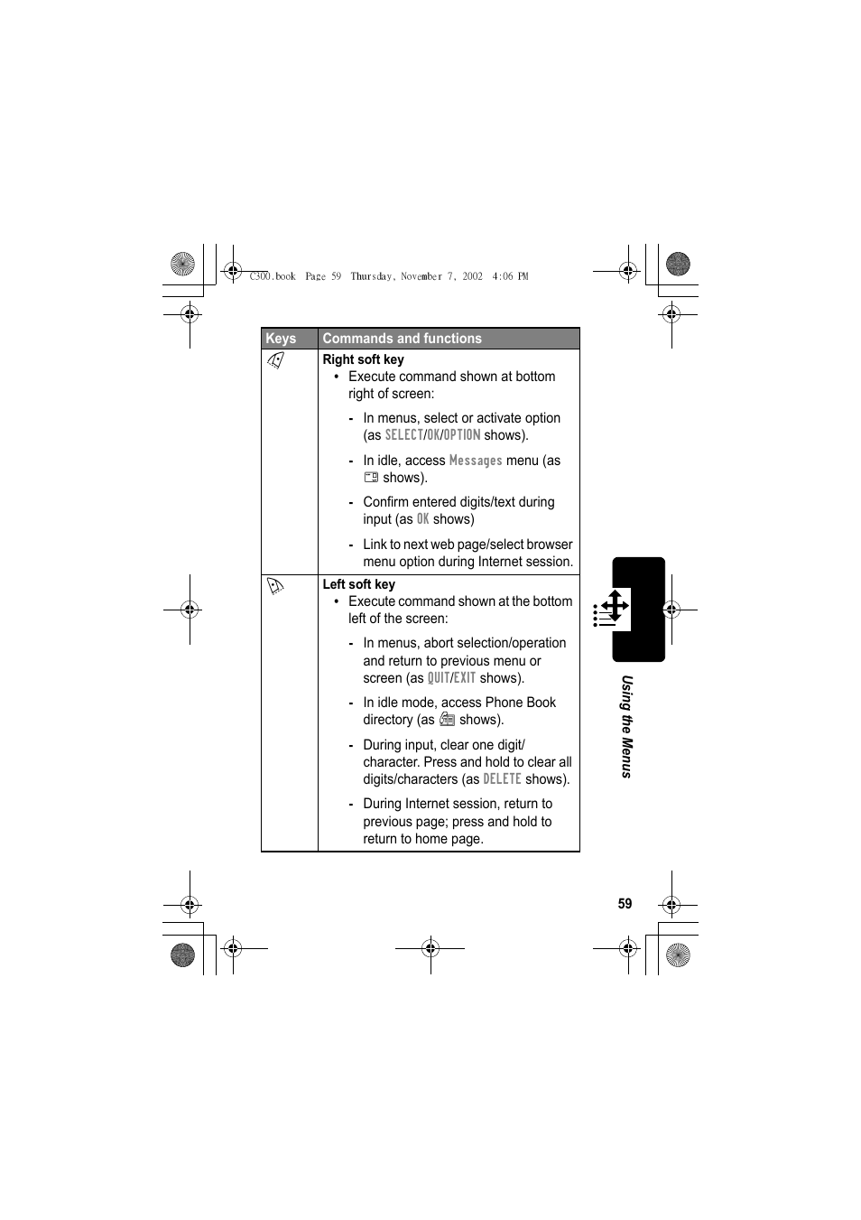 Motorola C300 User Manual | Page 59 / 140