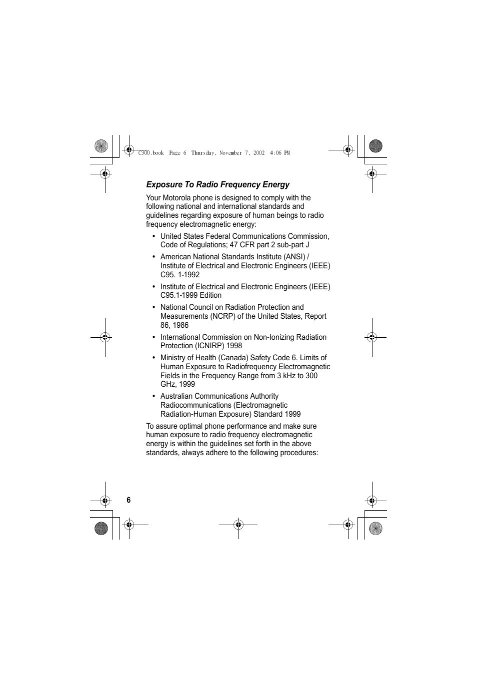 Motorola C300 User Manual | Page 6 / 140