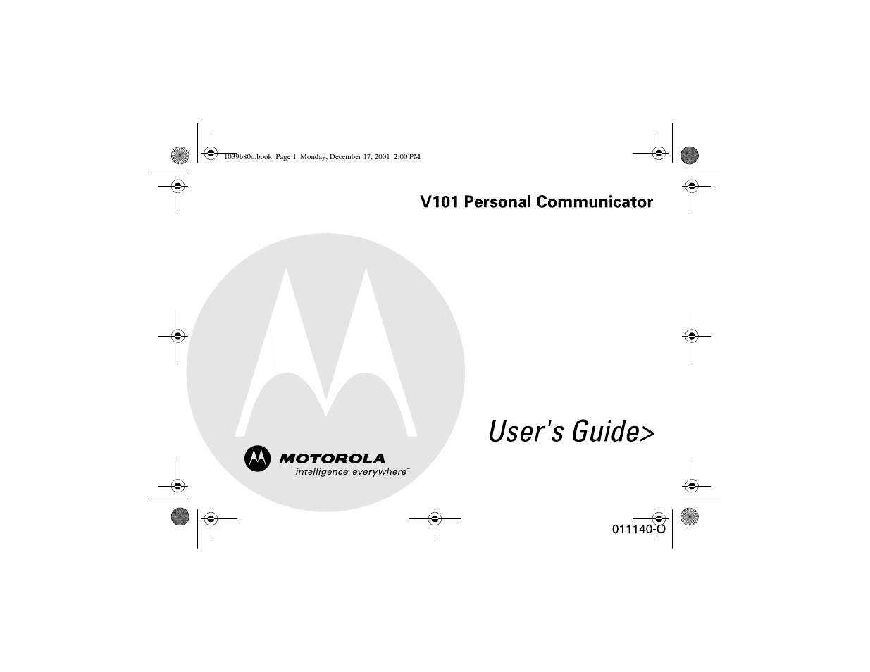 Motorola V101 User Manual | 178 pages