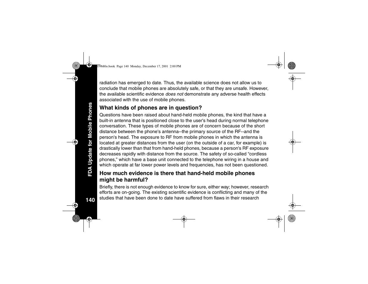 What kinds of phones are in question | Motorola V101 User Manual | Page 144 / 178