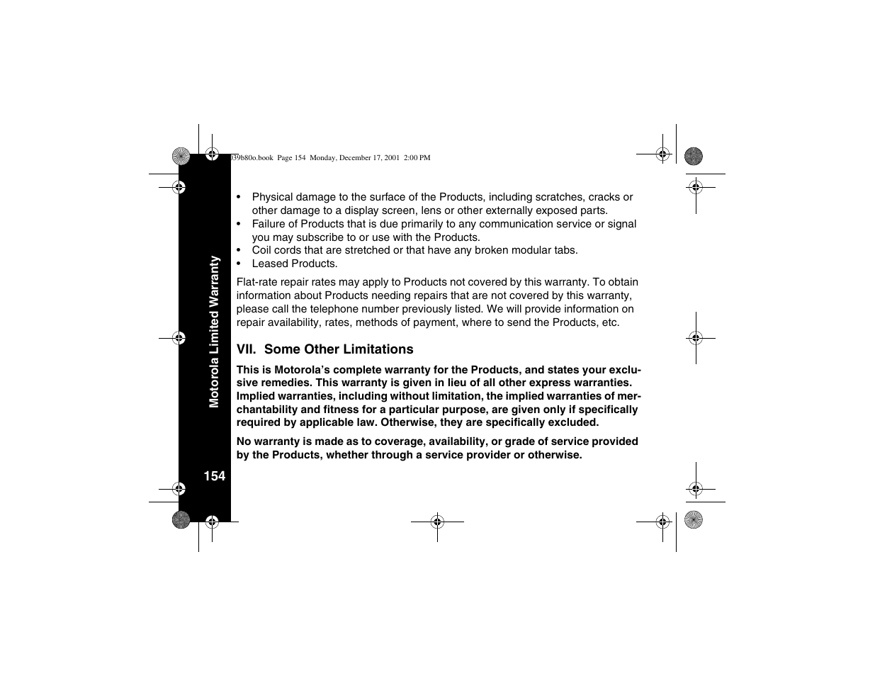 Motorola V101 User Manual | Page 158 / 178