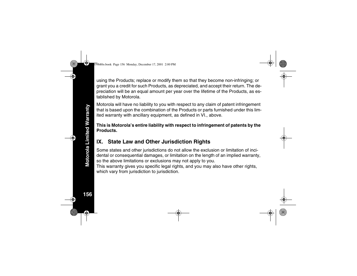 Motorola V101 User Manual | Page 160 / 178