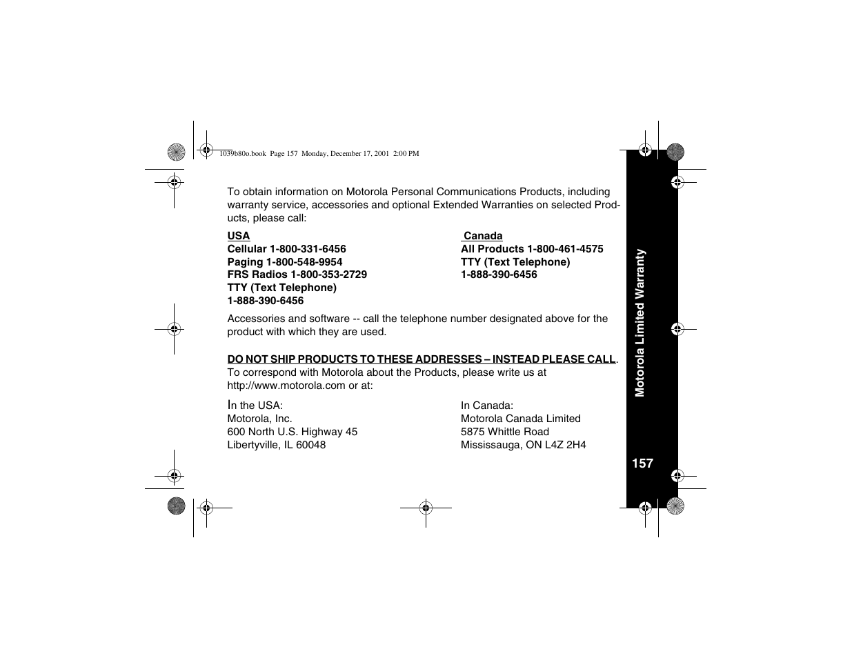 Motorola V101 User Manual | Page 161 / 178