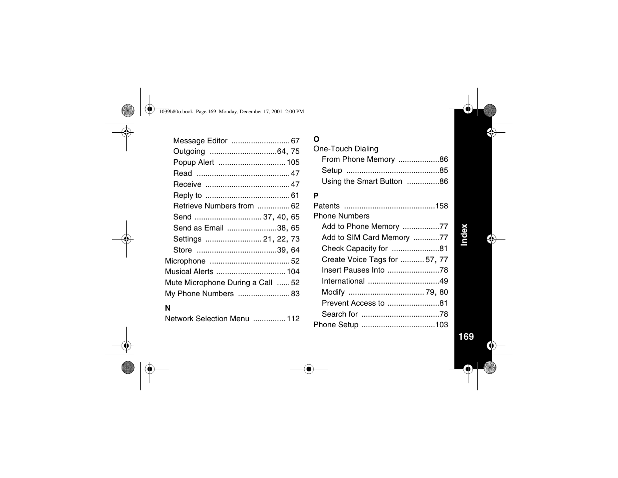 Motorola V101 User Manual | Page 173 / 178