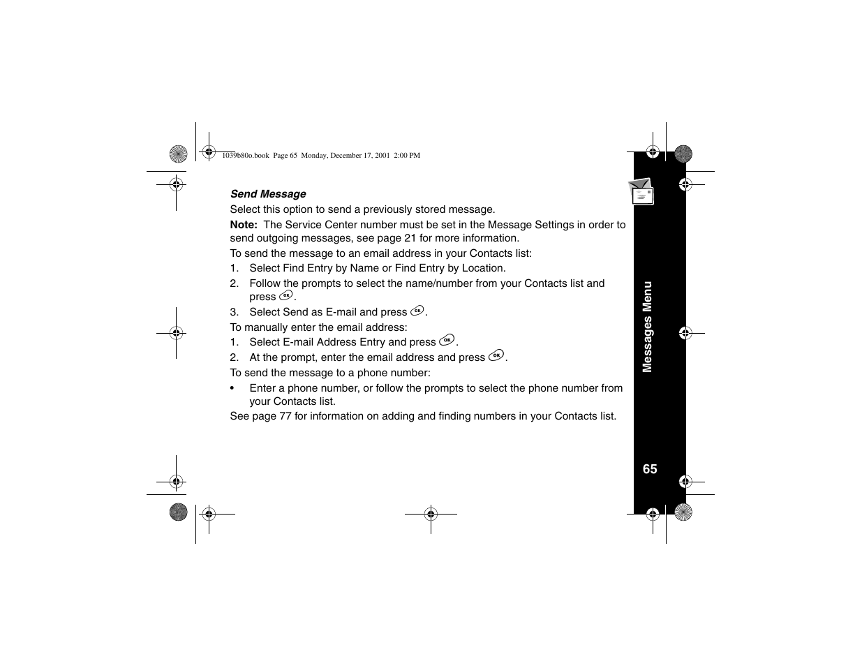 Motorola V101 User Manual | Page 69 / 178