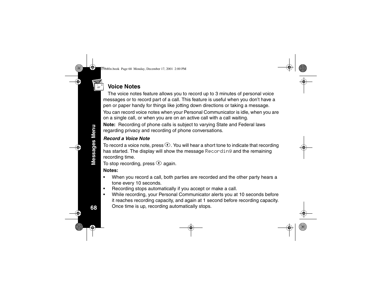 Voice notes | Motorola V101 User Manual | Page 72 / 178