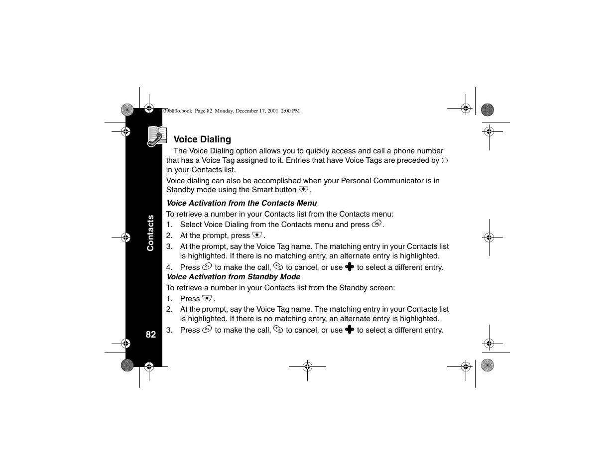 Voice dialing | Motorola V101 User Manual | Page 86 / 178