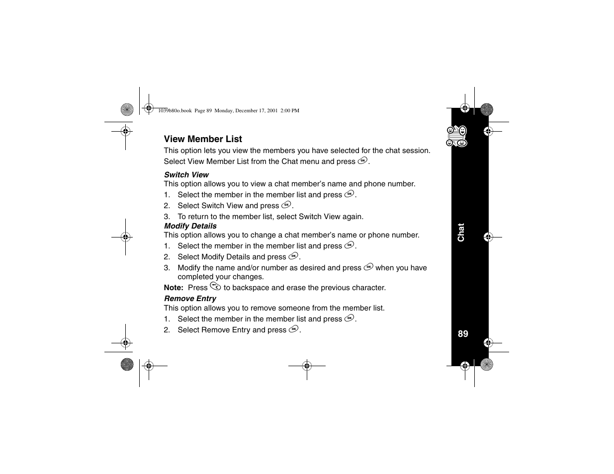 View member list | Motorola V101 User Manual | Page 93 / 178