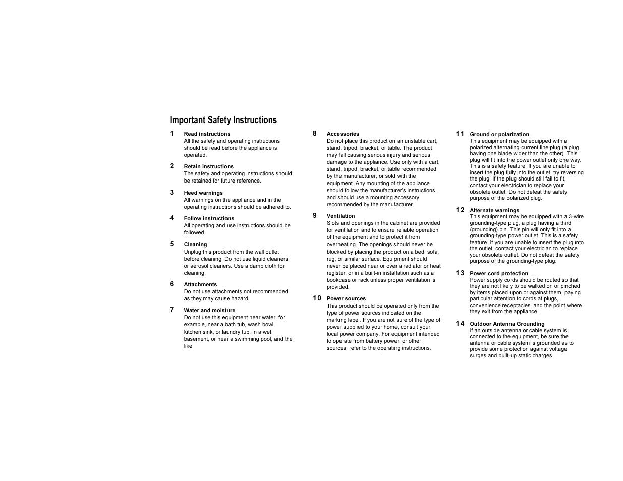 Important safety instructions | Motorola DCT700 User Manual | Page 3 / 29