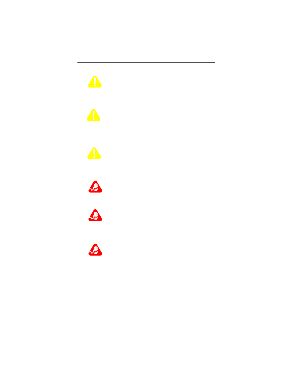 Caution, Mise en garde, Vorsicht | Warning, Avertissement, Warnung | Motorola 3460 Fast'R User Manual | Page 8 / 89