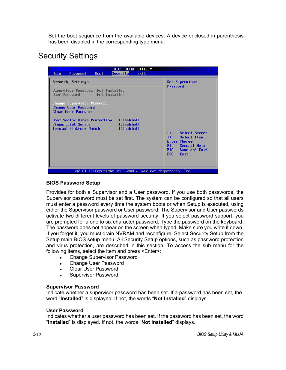 Security settings | Motorola ML910 User Manual | Page 104 / 180