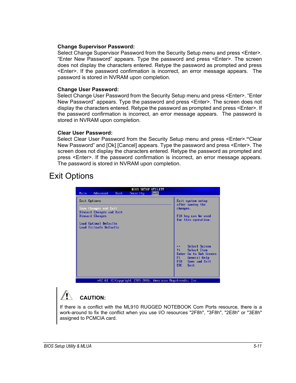 Exit options | Motorola ML910 User Manual | Page 105 / 180