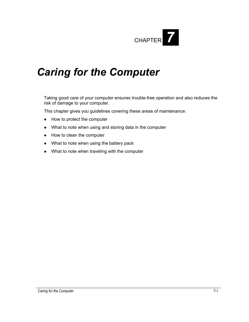 Caring for the computer | Motorola ML910 User Manual | Page 119 / 180