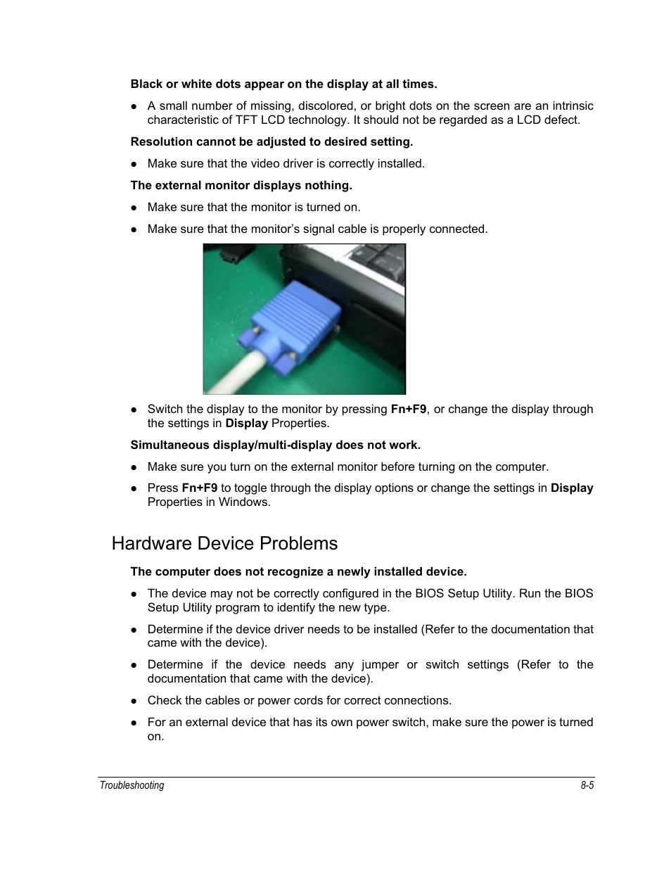 Hardware device problems | Motorola ML910 User Manual | Page 131 / 180