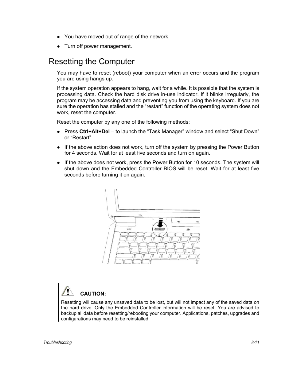 Resetting the computer | Motorola ML910 User Manual | Page 137 / 180