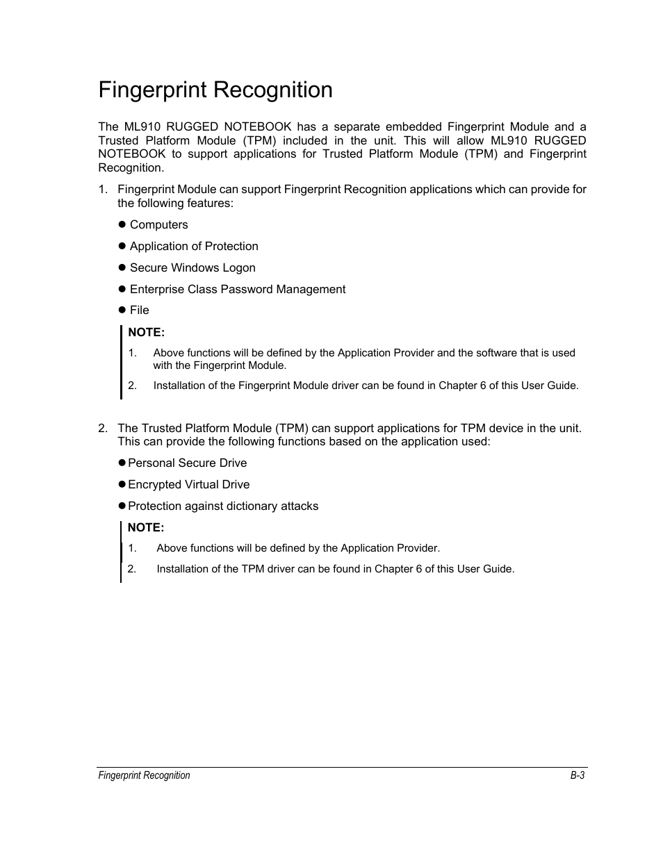 Fingerprint recognition | Motorola ML910 User Manual | Page 157 / 180