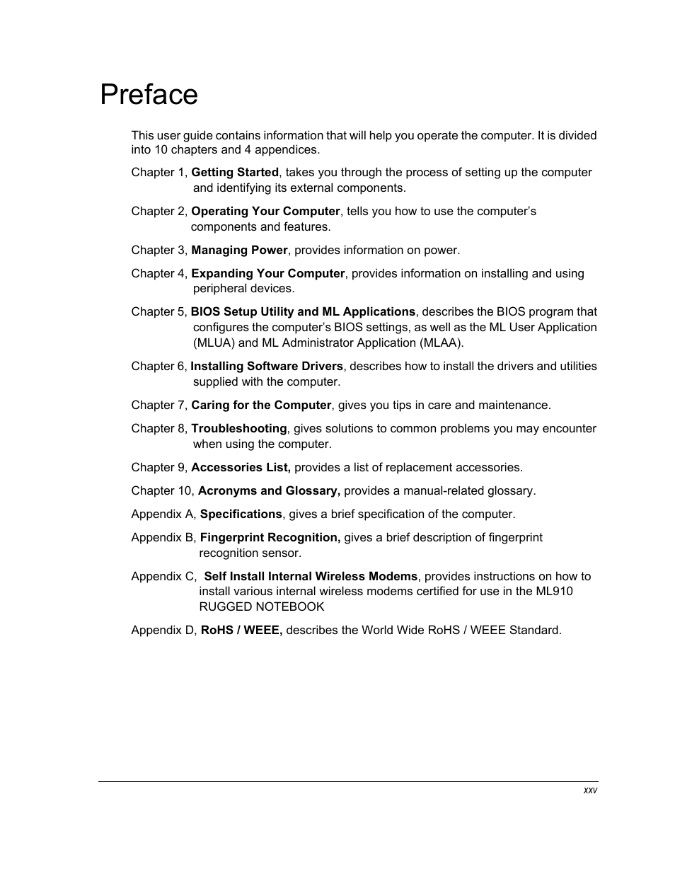 Preface | Motorola ML910 User Manual | Page 27 / 180