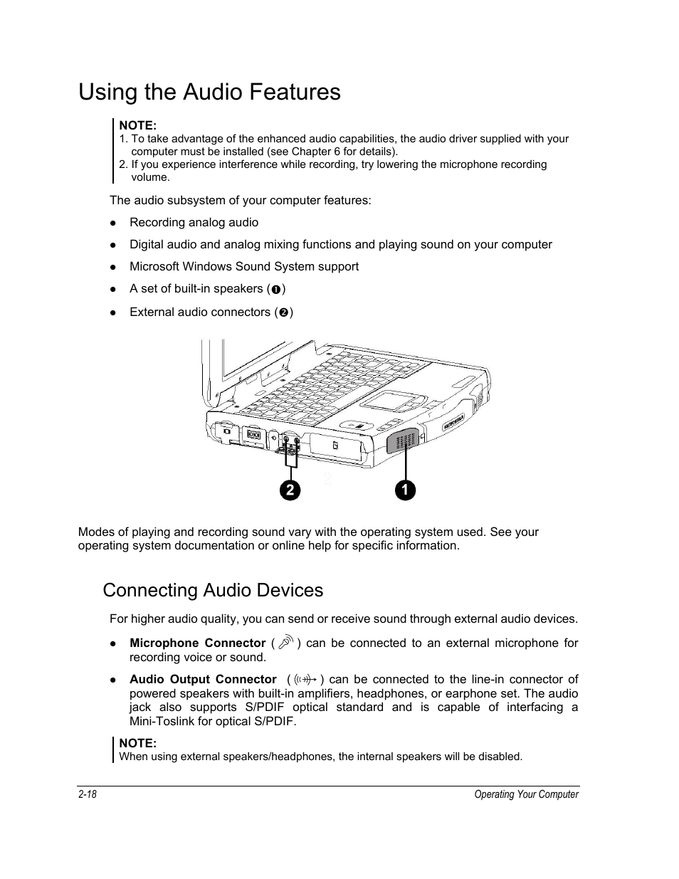 Using the audio features, Connecting audio devices | Motorola ML910 User Manual | Page 62 / 180