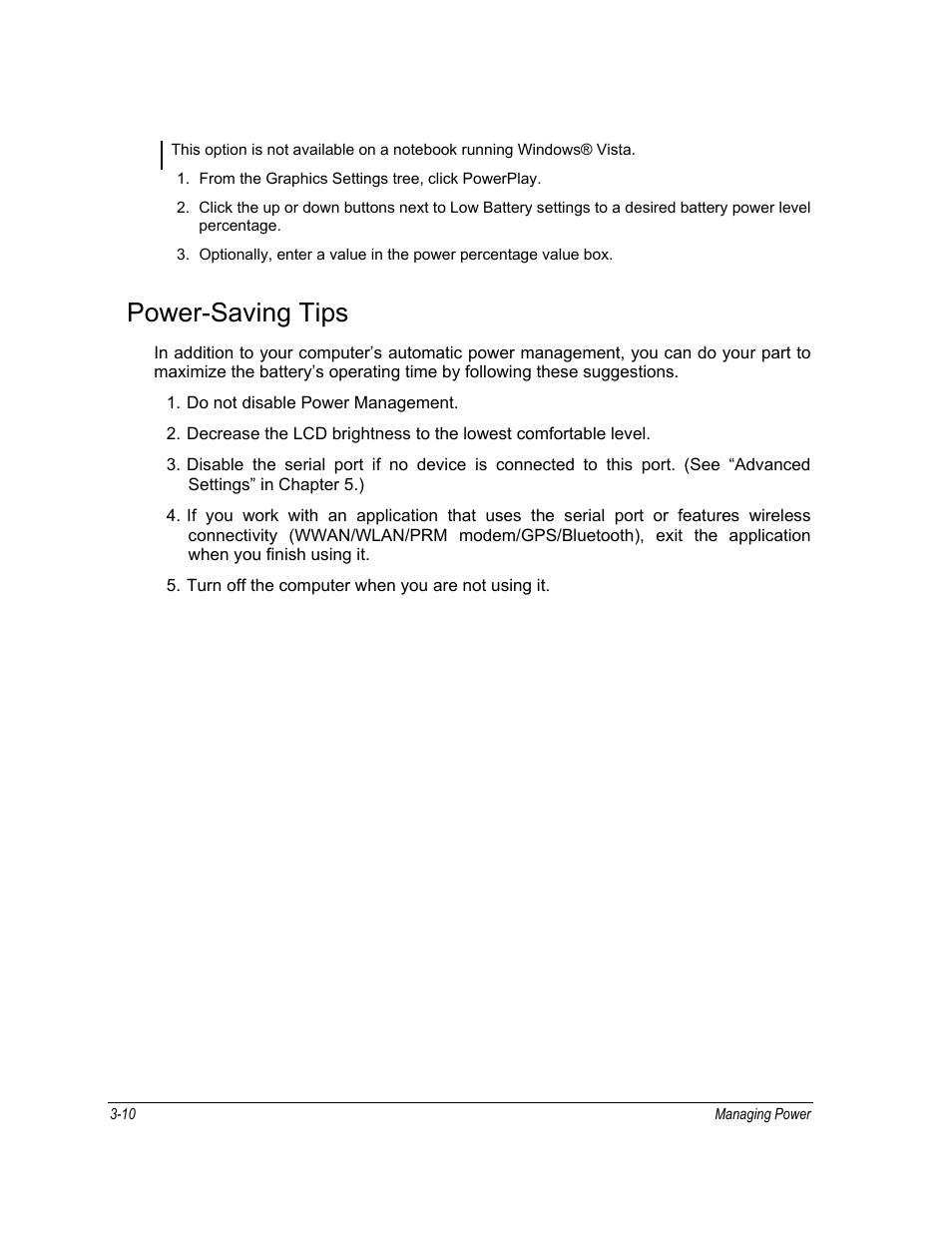 Power-saving tips | Motorola ML910 User Manual | Page 82 / 180