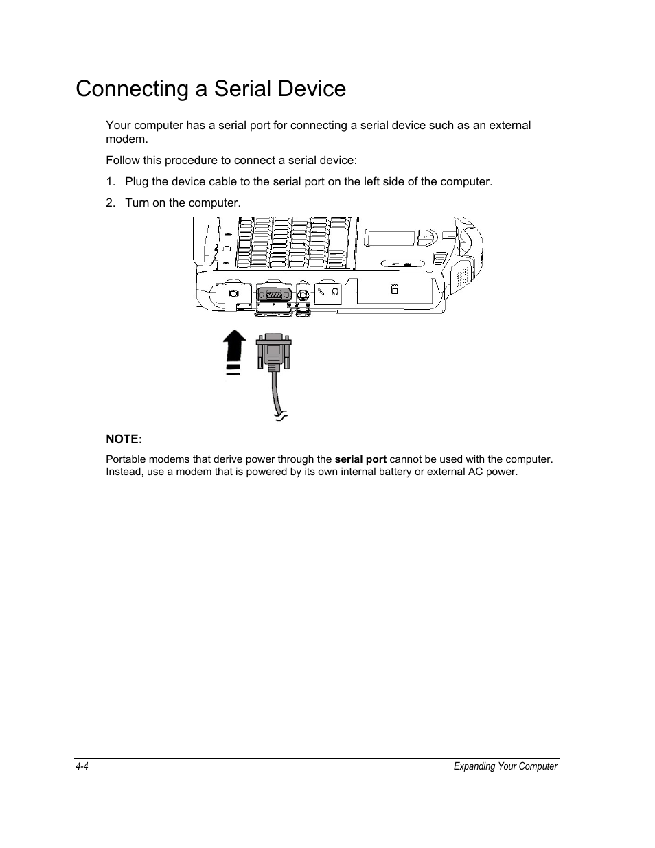 Connecting a serial device | Motorola ML910 User Manual | Page 86 / 180