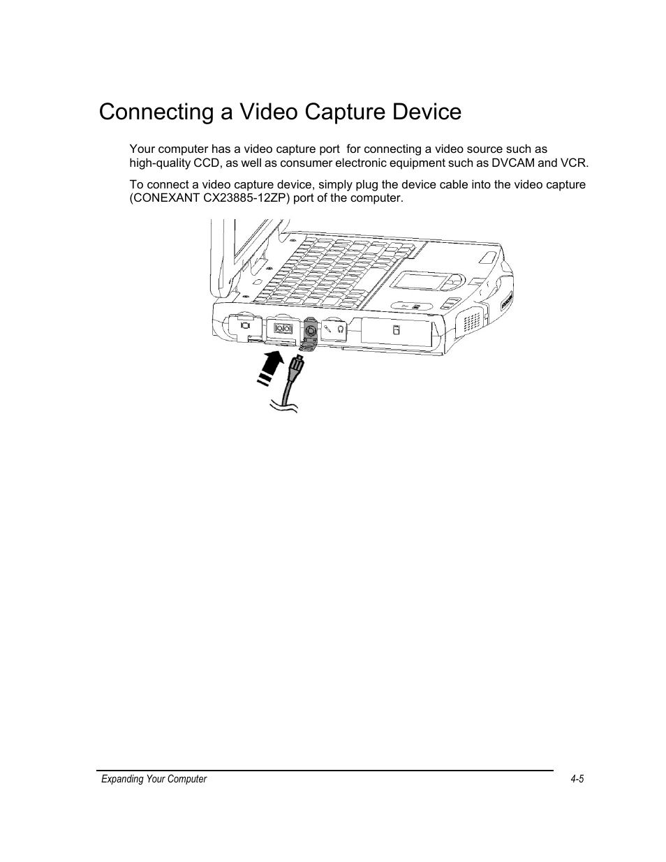 Connecting a video capture device | Motorola ML910 User Manual | Page 87 / 180