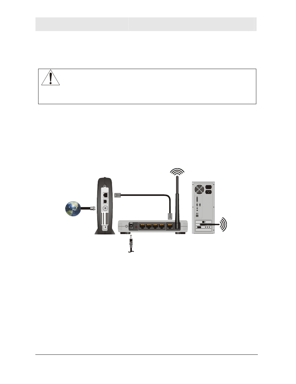 Wireless connection to router, 8 wr850, Warning | Motorola WR850 User Manual | Page 25 / 97